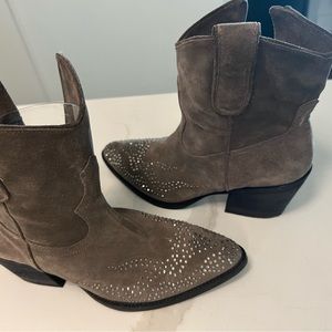 Leather booties by Reba